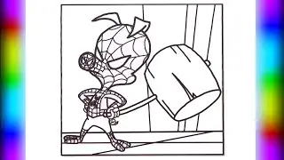 How to color Spider Ham/Coloring Spider Ham/#spiderman @colorgoart #neffex