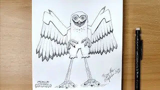 How to Sketch The Owl (99 Nights in the Forest) | Easy Pencil Horror Drawing