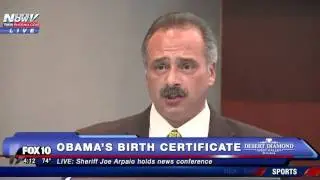 WOW: Sheriff Joe Arpaio Releases New Information on President Obama's Birth Certificate
