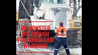 Touchless NanoFoam Washing - Excavator and Monster Dump Truck, Coal Mine, South Africa