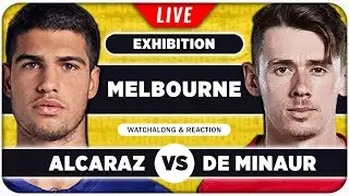 ALCARAZ vs DE MINAUR • Australian Open 2026 Exhibition • LIVE Tennis Watchalong