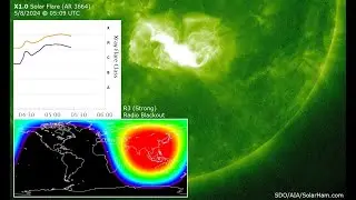 X1.0 Solar flare + Earth Directed CME (5/8/2024) - SolarHam.com