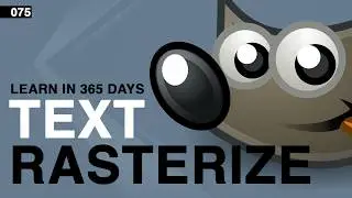 Rasterize Text in Gimp