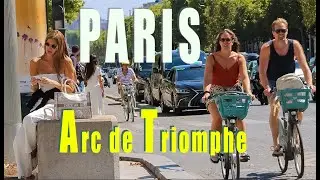 Arc de Triomphe Paris France walking tour - 4K HDR Paris Summer 2025