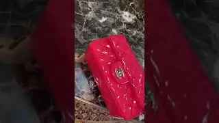 Chanel mini rectangular red patent bag