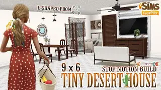 Sims Freeplay | Tiny Desert House 9x6 | L-Shaped Room | Stop Motion Build
