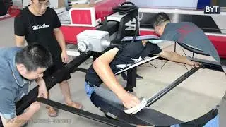 How to install laser welding machine BHJ-300W big work table BYT CNC