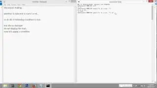 Ruby Learning - Decision Making and Comparison Operator