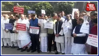 Exclusive Visuals Of Opposition Protest Outside Parliament