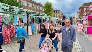 London Walking Tour | Romford Sunday Market - Aug 2021 | Romford Station | Unseen London [4K HDR]