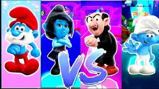 Smurfs Battle! Subscribe! 🎶🎮 #DreamHop #TilesHop #MusicHop #YouTubeShorts 👍 Like, 💬