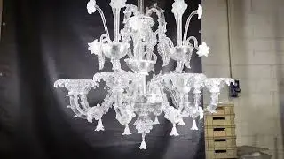 Venetian Chandelier - Monte Cristallo  - Original Murano Glass handmade in Venice Italy