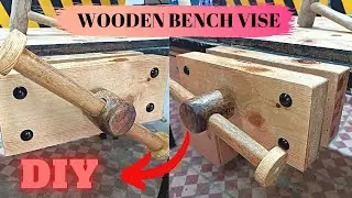 DIY .. HOW to make a wooden bench vise