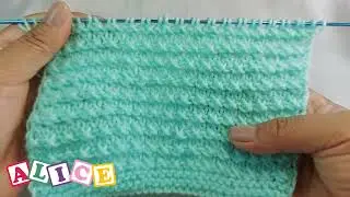 Puntada para ropa de bebe a dos agujas
