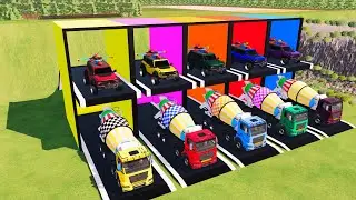 WOW! SUPER MIXER TRUCK COLOR FUN 🚚🎨 | VOLVO, SCANIA & MERCEDES CEMENT TRUCKS FOR KIDS