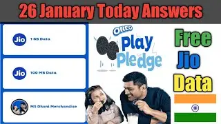 Jio New Offer Free Data | Unlimited Oreo Play Pledge Today Answers 26 January 2021| How To Claim |