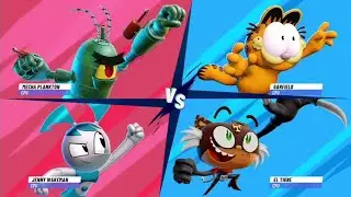 NASB2 - Team Battle - Robot Brawlers(Mecha Plankton/Jenny) v Frantic Felines(El Tigre/Garfield)