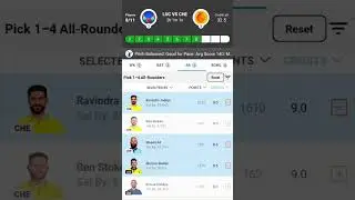 CHE Vs LKN dream 11 team #cricket #cricketshorts #ipl2023