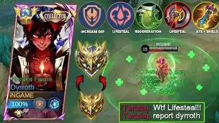 FINALLY NEW BEST 1 HIT BUILD FOR JUNGLE DYRROTH!! 100% BROKEN (MUST TRY) - MLBB