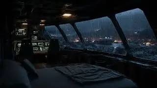 Cinematic Stormy Rain & Thunder in a Post-Apocalyptic Ship Cabin for Deep Focus and Immersion
