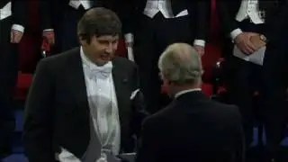 Andre Geim and Novoselov receiving the Nobel Prize, 2010! (HQ)