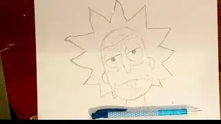 Easy Drawing | How to draw Rick Sanchez