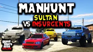 GTA V Manhunt | Sultan VS Insurgents (with @HarmNone and @NPC-YSK)