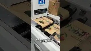 kraft paper roll to roll printing machine #paperprinting #paperpackaging #kraftpaper #onepass