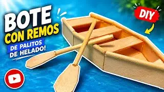 BARCO hecho con palitos de helado - BOAT made with ice cream sticks