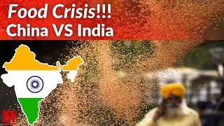 Why does China need to import a lot of food while India can export a large amount?