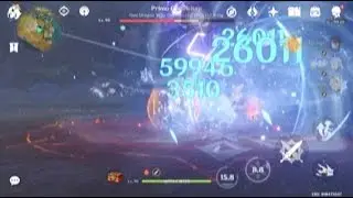 Shenhe Damage Test Support Build with Ayaka and C5 Bennett | Genshin Impact | 4K ATK Shenhe