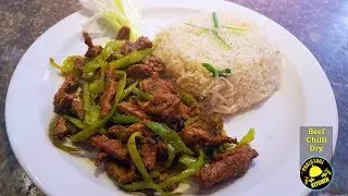 How to make Chinese DRY CHILI BEEF & GARLIC RICE Recipe with Pakistani Touch