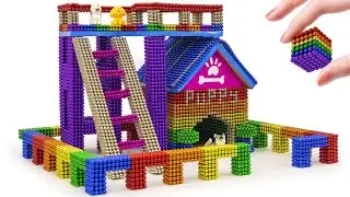 Magnetic Ball House Building 🧲  Satisfying Magnetic Build  Playnivo