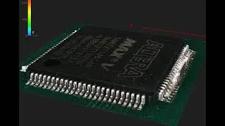 3D automated optical inspecion (AOI) showing lifted leads on QFP - Surface Mount Process