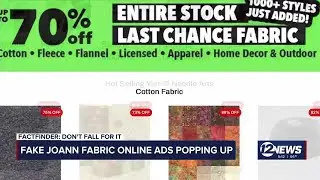 Spotting a fake JOANN closing sale advertisement