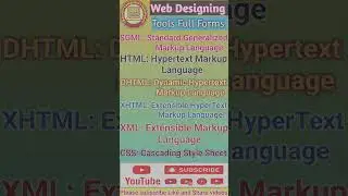 Web Designing Tools Full Form ll Important Full Forms ll #webdesign #shorts #trending