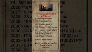 11 Saal Tak Roze Garmi Me Nahi! 😲 | Ramadan Future Dates 2026&ndash;2036 | Islamic Facts #islamicknowledge