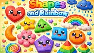 Clay Shapes + Rainbow Colors Mixing 🎨 | Fun Learning for Kids😀