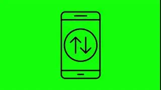 Animated Data Connection Icon on Green Screen With Pop-up Sound