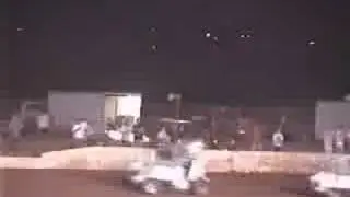 Mike Baker & Michael Gossman flip at Lawton Speedway on 8-23-08
