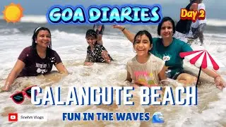 Goa Vlog Day 2 | Calangute Beach Fun 🌊 & Resort Poolside Masti 🏖️ | Snehm Vlogs