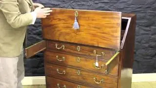George III Mahogany Antique Bureau
