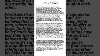 Lines Written In Early Spring By William Wordsworth | Summary #summary #wordsworth #poem