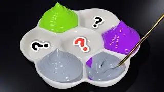 Making 4 Colors with Only 3 Colors Gray, Lime Green and Violet || Color Nood