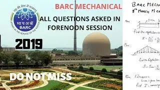 BARC 2019 MECHANICAL QUESTIONS II PAPER  PATTERN AND CUTOFF ANALYSIS II PART 2