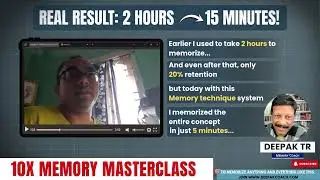 PCS Officer Memorizes Full Page in 5 Minutes | Deepak 10X Memory Method