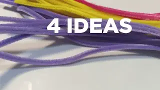 DIY 4 IDEAS Easy Pipe Cleaner Chenille Wire Craft Idea