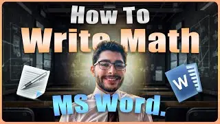 How To Write Math Equations In MS Word