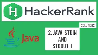 HackerRank Java | StdIn StdOut 1 | Solution | Basic Coder