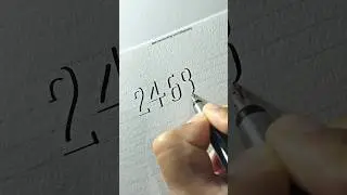 Even numbers in 3d shadow lettering | Amazing art of making 3d numbers #shorts #trending